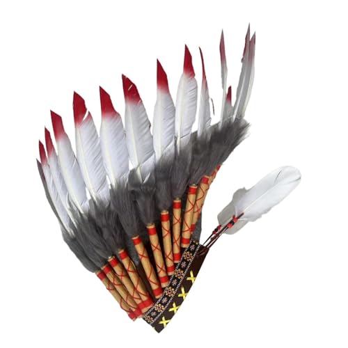 Coiffe indienne à plumes confectionnée avec soin, accessoire culturel