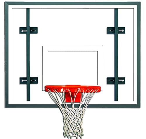 Side Court Recreational Glass Basketball Backboard 42” x 54” Auxiliary Rectangular Glass Side Court Backboard