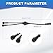MECCANIXITY 2-Core 2 Pin Y Splitter Connector, 30cm 22AWG IP65 Y Shape 1 Male to 2 Female Extension Cable for LED Lighting