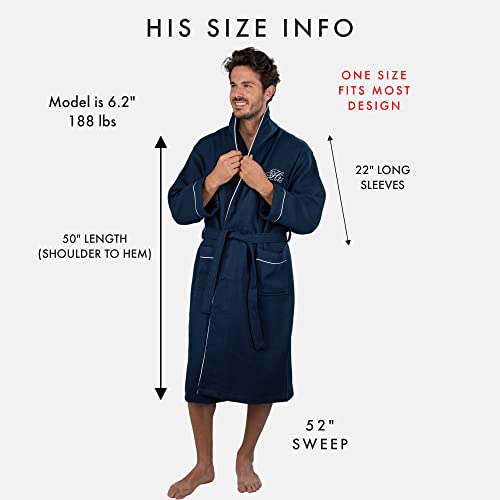 His and Hers Robes Gift Set | Set of 2 His and Her Velour Robes for Couples |Includes a Gift Box4