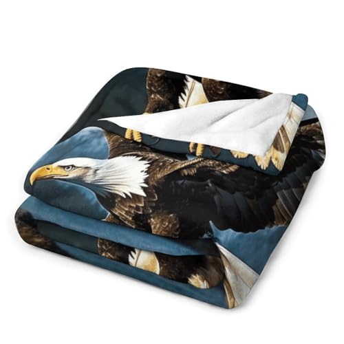 Couverture flanelle aigle idéale pour vos soirées canapé - 4