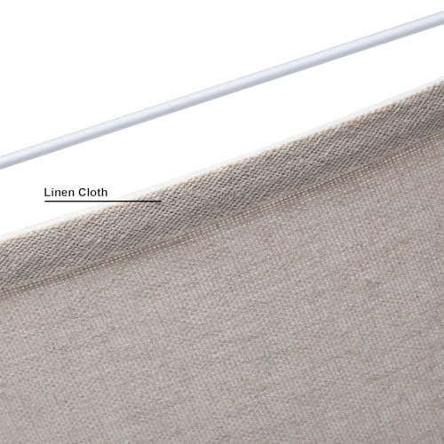 Image of Yosoan 2-Light Double Lamp Semicircle Fabric Shades, Linen Fabric Lampshade 2 Bulbs for Wall Sconce Lamp Replacement for Stairwell Bedside Hallway Home Decor(Linen)
