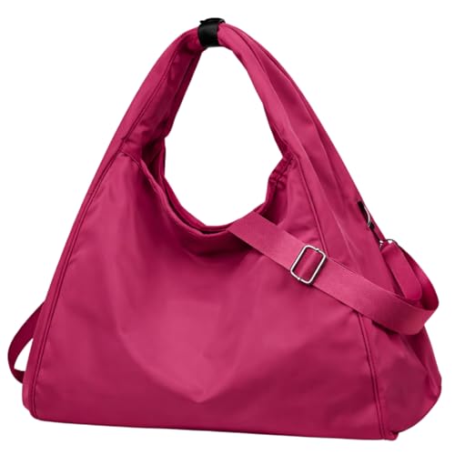 Bolsa Feminina de ombro Sacola grande leve Espaçosa Leve Resistente Moderna Alça transversal removivel, bolsa de grande capacidade com zíper para viagens trabalho (Pink)