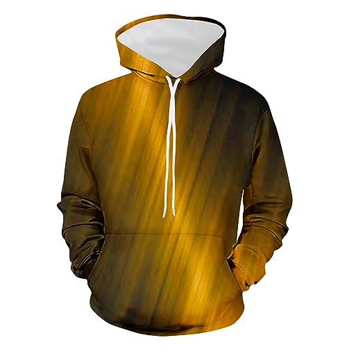 Mens Sweatshirt Graphic Print Long Sleeve Pullover Hoodies with Kangaroo Pocket Fashion Gradient Color Plus Size Tops