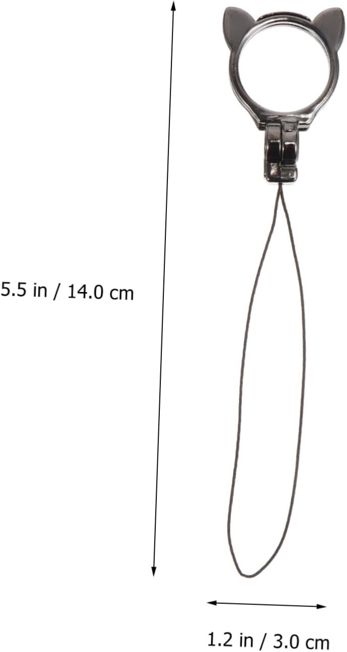 Hemoton 3 Pcs Bracket Ring Phone Accessories Phone Tether Cartoon Lanyard Ring Cat Lanyard