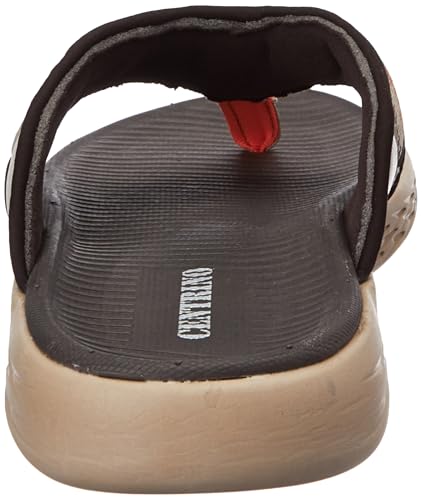 Image of Centrino Mens Durable Flip Flops, Sturdy Grip, EVA Sole & Cushioned Footbed, Hook & Loop Straps Beach Sandals - For Travel, Walking Slippers (6341)