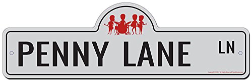 Penny Lane Street Sign | Indoor/Outdoor | Funny Home Decor for Garages, Living Rooms, Bedroom, Offices | SignMission Personalized Gift
