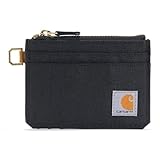 Carhartt レディース カジュアル ナイロン ダック ファスナー付き カードキーパー ウォレット, ナイロンダックジッパー(ブラック), One Size, カジュアルナイロンダックジッパーカードキーパー財布
