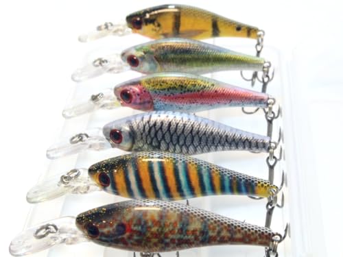 wLure Minnow Crankbait for Bass Fishing Bass Lure Jerkbait Fishing Lure (HM515KB, with Tackle Box)