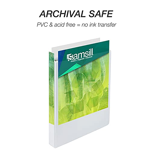 Image of Samsill Earth's Choice 1 Inch Round Ring View Binder, Eco-Friendly and USDA Certified, White, Bulk Binder 12 Pack (MP128937)