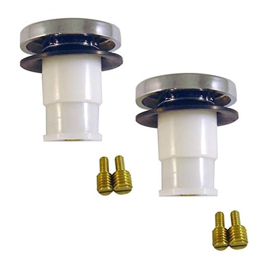 Danco Universal Touch-Toe Push Button Tub Stopper, Chrome, 2 inch x 2-1/4 inch, 1-Pack (80811) (2)
