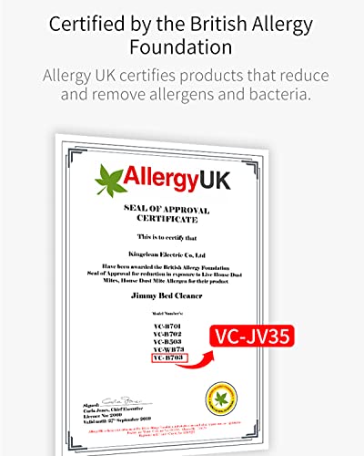 Jimmy Bed Vacuum Cleaner, Anti-Allergen Mattress Vacuum Cleaner With Uv-C Light & High Heating Tech, 14Kpa Suction 480W Powerful Handheld Vacuums For Dust & Pet Hair, Stable & Durable (Jv35, Corded) #TOP6