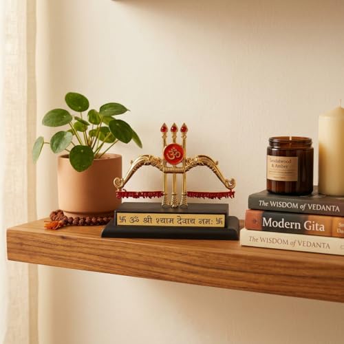 Image of HindCraft Khatu Shyam Car Dashboard Idol Showpiece - Shyam Baba Decorative Murti for Car, Home Temple, Office Desk, Spiritual Vastu Decor Gift Item