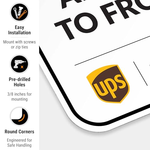 Image of Package Delivery Sign, Delivery Instructions All Package Front Door Sign, 12x18 Inches, Rust Free .063 Aluminum, Fade Resistant, Made in USA