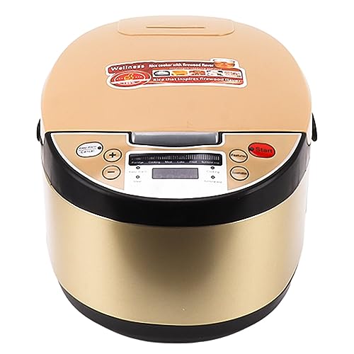Elektrisk Riskokare, 900W Multifunktionell Spannmålskokare Smart 5L Snabb eller Långsam Tillagning för Hemmet (EU-kontakt)