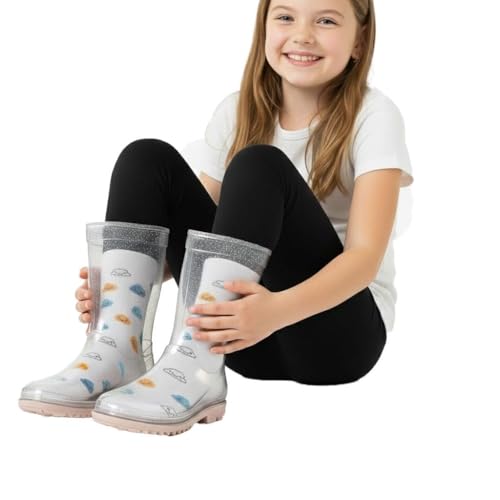 Bottes de pluie transparentes filles en PVC imperméable durable