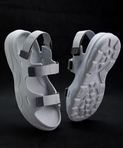 Image of KOBURG Alaska Sports Sandals for Men | Thick Sole Lightweight Casual Floaters | Non-Slip Outdoor Walking Sandals with Double Straps Extra Soft Slide | EVA Sole KS-284