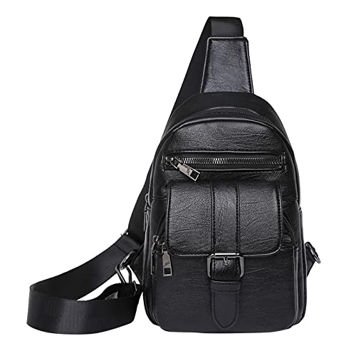 Sac de poitrine homme et femme sacoche bandoulière tendance en polyuréthane