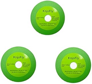 Glass Cutting Disc,4inch Ultra-Thin Diamond Saw Blade Wheel for Smooth Cutting, Chambering, and Grinding of Glass, Jade, Crystal, Wine Bottles (3)