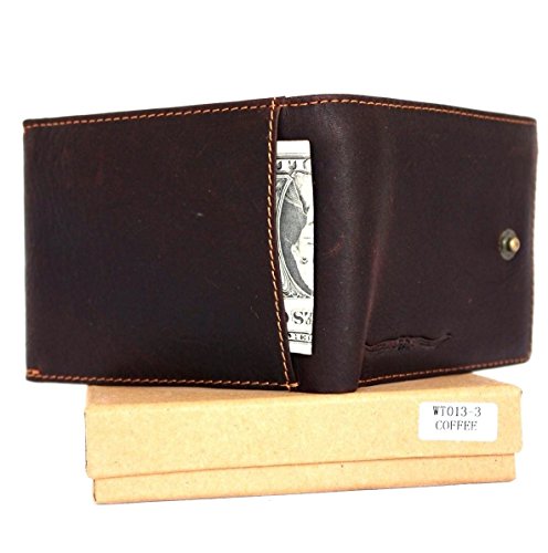 Men's Money Vintage Genuine Italian Leather Slim Wallet Coin Natural Pocket Purse Au Retro Style Brown Free Shipping #TOP3