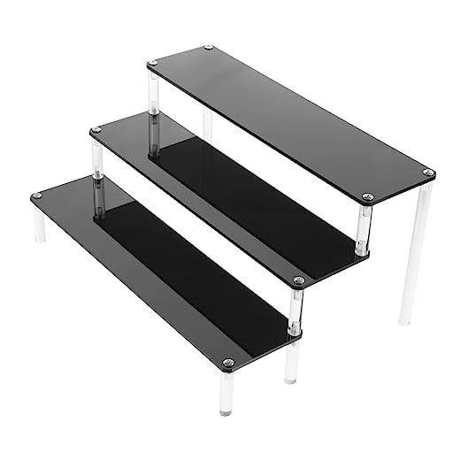 Alipis Soporte De Exhibición para Artesanías Estante De Exhibición De Acrílico para Mostrar Productos De Colección Figuras De Acción y Postres Tiendas Minoristas Estante De