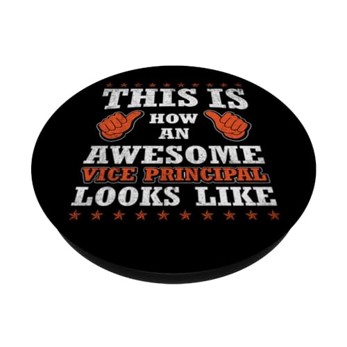Funny Profession Quote Awesome Vice Principal PopSockets Swappable PopGrip, Black - Image 2