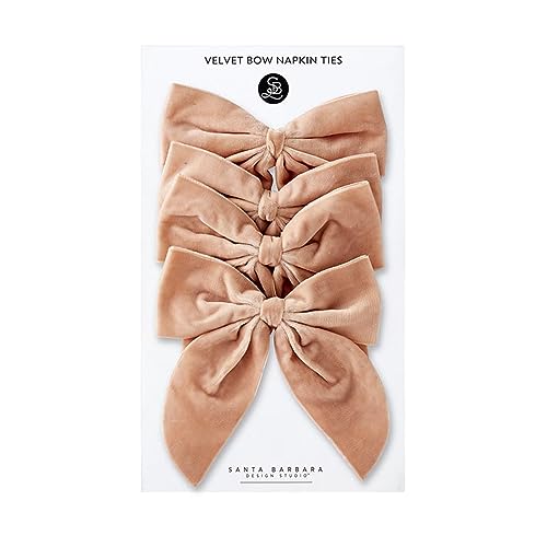 Accesorios para servilletas de terciopelo Blush Pink set x4 miniatura 2
