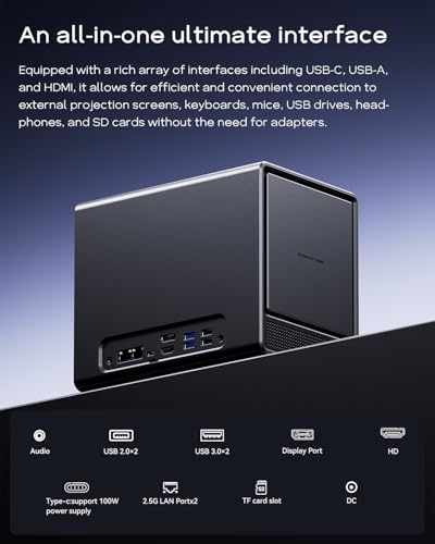 Image of AOOSTAR WTR PRO AMD R7 5825U 4+2 Bays Desktop NAS Without RAM /SSD /OS,with 2*M.2 Slots, 2 * 2.5GB LAN，Supports 3-Screen 4K Display Home Sever /Mini Home Lab