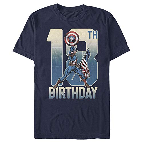 T-shirt Captain America homme 18 ans : vêtement Marvel anniversaire coton