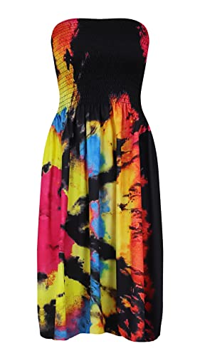 Image of Zyyfly Womens Summer Beach Dresses Strapless Cover Ups Dress Tube Top Sundresses