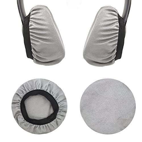 Headphone Earpad Covers, 2PCS Reusable Headphone Sweat Covers Washable and Stretchable Fits 3.54"-4.13" Headsets (9-10.5cm) Compatible with B Bose JBL Skullcandy SONY Headphones Y9FCZ (Grey)