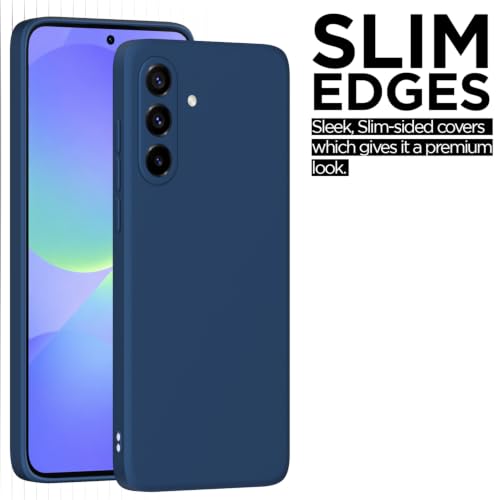 Image of Outlouders Back Cover for Samsung Galaxy A36 5G | Camera Protection | Durable Soft Matte Silicone Bumper Case (Blue)