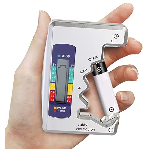 Bestgle Digitaler batterietester, LCD-Display battery checker, Multi size batterieprüfer batterie testgerät, Universal Batterieprüfer Digital Checker für AA, AAA, C, D, 9V, 1.5V knopfzellenbatterie