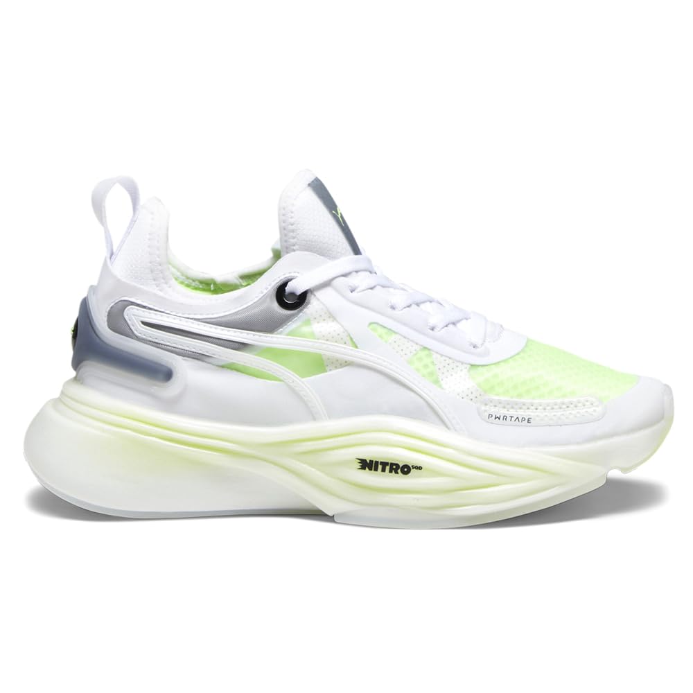 PUMA Womens Pwr Nitro Squared Training Sneakers Shoes - Green, White