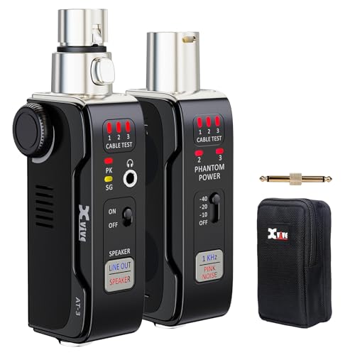 XVIVE AT-3 Audio Tester Ultra, Split-Design 5-in-1 Signal Generator, Long-Distance XLR/DMX Cable Tester,Phantom Power Checker, XLR Input Meter, Headphone & Built-in Speaker Monitor, USB-C Rechargeable