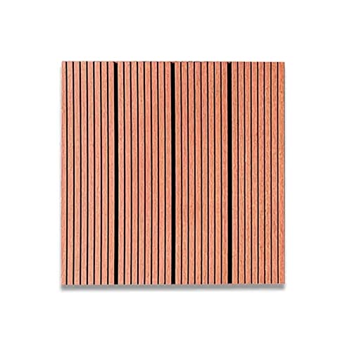Pavimentazione per Balconi Piastrelle per Terrazze Ad Incastro con Base, Piastrelle per Pavimenti in WPC Quadrato Impermeabile per Bordo Piscina, Portico, Interno, Esterno (Colore : Red-A, Taglia :