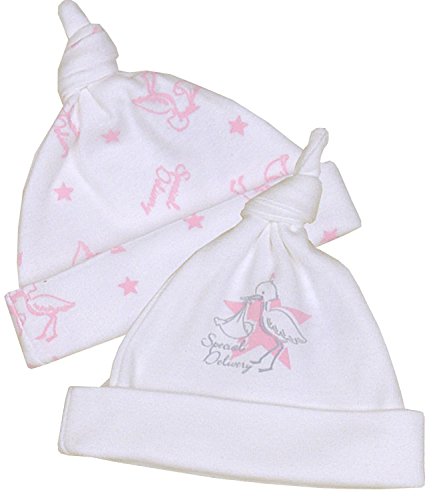 BabyPrem Baby Frühchen Kleidung Packung mit 2 Mützen aus Baumwolle...