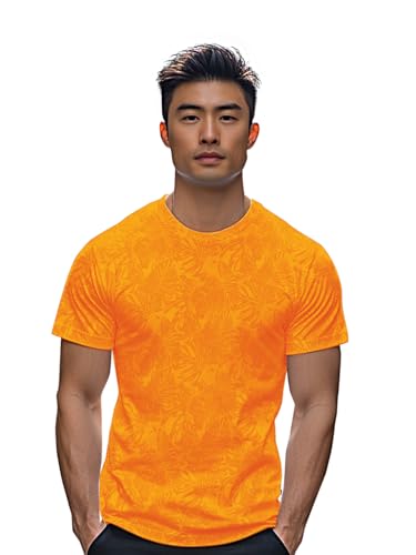 Image of Urbano Fashion Men's Printed Half Sleeve Slim Fit Cotton T-Shirt