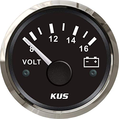 Pactrade Marine Kus Boat Voltmeter Gauge Motor Waterproof Backlight Voltage 2"