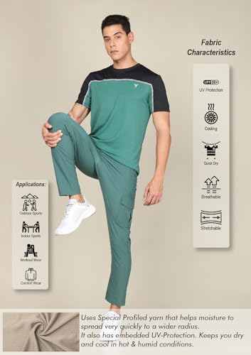 Image of TECHNOSPORT Men's Polyester Slim Fit Active T-Shirt - (MTP706 P) Pack of 1