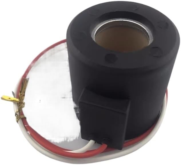 Valve Coil Inner Diameter 22mm Height 48.5mm Black Circular Output Wire DC24V/12V(DC12V)