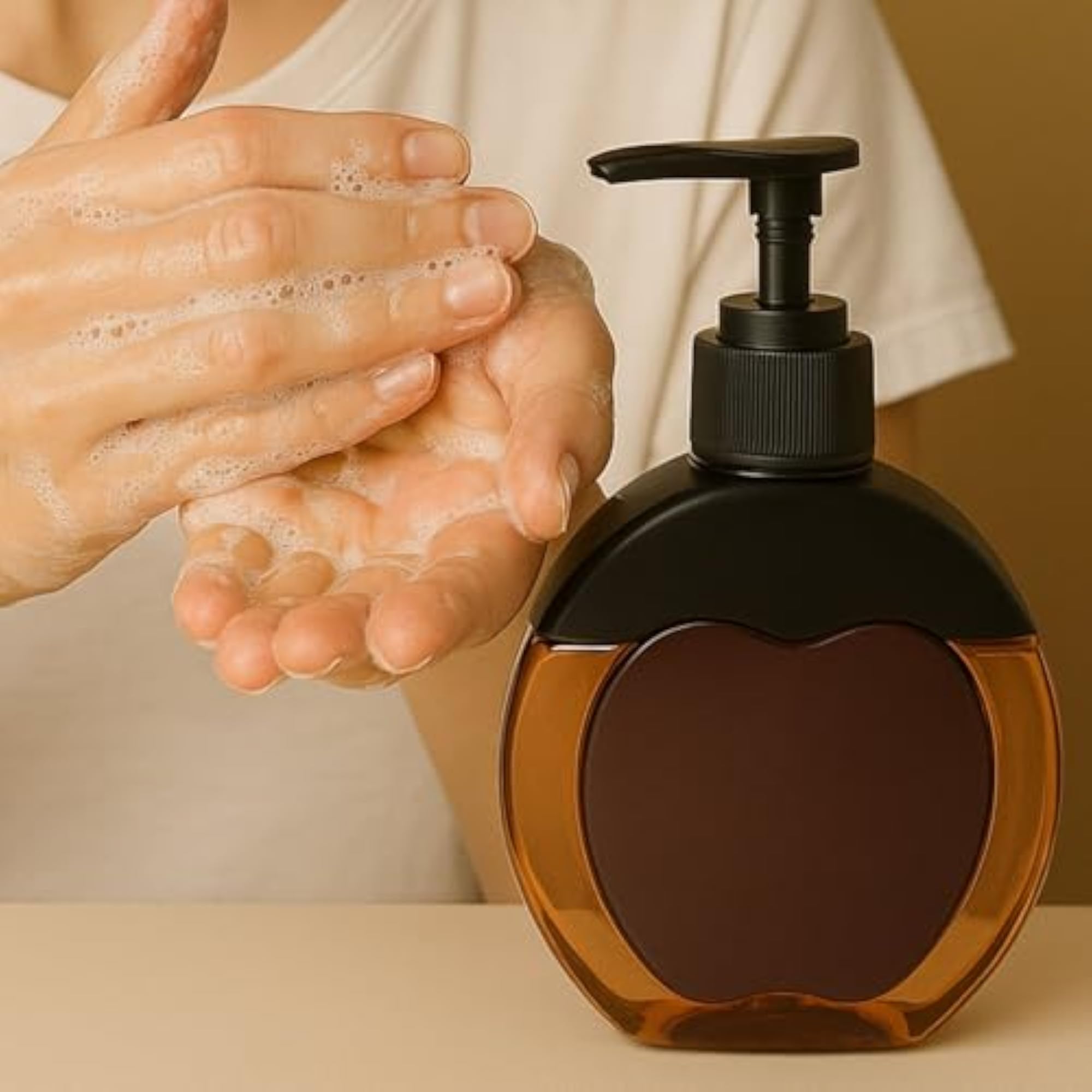 Refillable Liquid Soap Dispenser Pump Bottle, 350ML