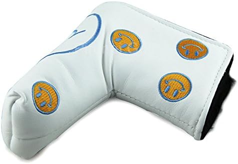 Guiote Smiley Faces Blade Putter Cover White