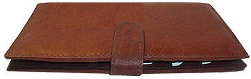 Vista 2 de Cartera de cuero con tarjetero de 17 x 10 x 12 pulgadas, rojo