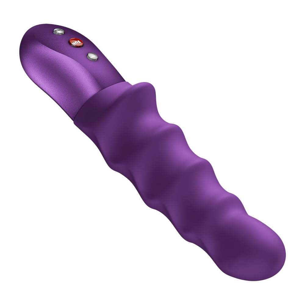 Fun Factory Stronic Surf | Pulsador | vibrador de punto G | Con embestida eje de silicona con relieve acanalado | 10 programas de empuje | placer manos libres | USB