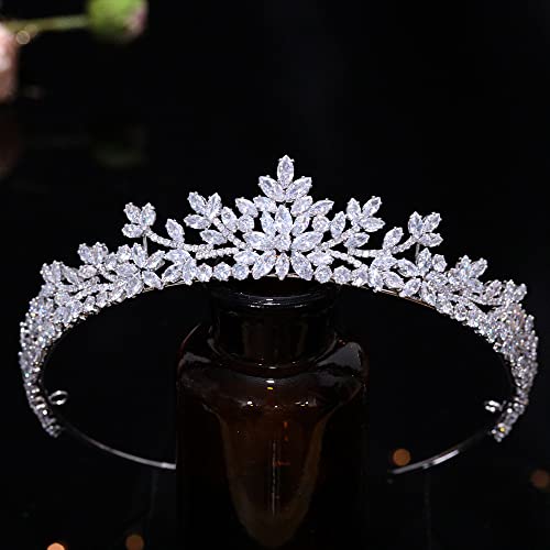 Coronas de circonitas hechas a mano para novias brillantes y tiaras de princesas