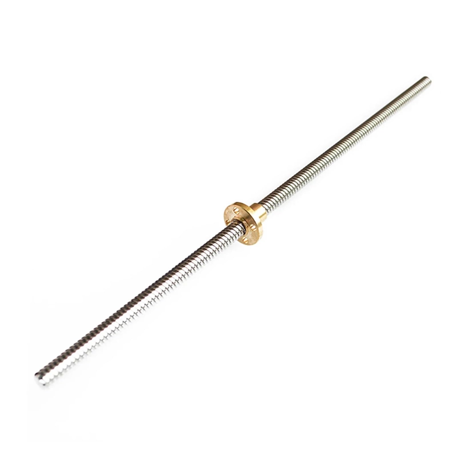 Metal Ball Screw nut 1pcs T8 Lead Screw Trapezoidal Rod Lead 2mm Length 100mm-1000mm with Copper Nuts(500mm)