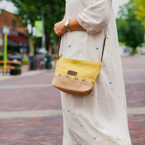 KomalC Stylish Slingbag for Women made with Jute & Premium Buffalo Leather | Woven Shoulder Bag | Summer Bag for everyday use2