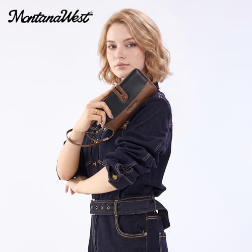 Wallet for Women Large Wristlet Wallet Credit Card Holder RFID Long Wallets — view 4