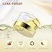 Entjor 24 Pack 4 Oz Plastic Containers with Gold Lids, Clear Empty BPA Free and Refillable Cosmetic Jars Travel Containers for Creams, Lotion, Bath Salts, Sugar Scrub, Slime, Lip Scrub, Makeup